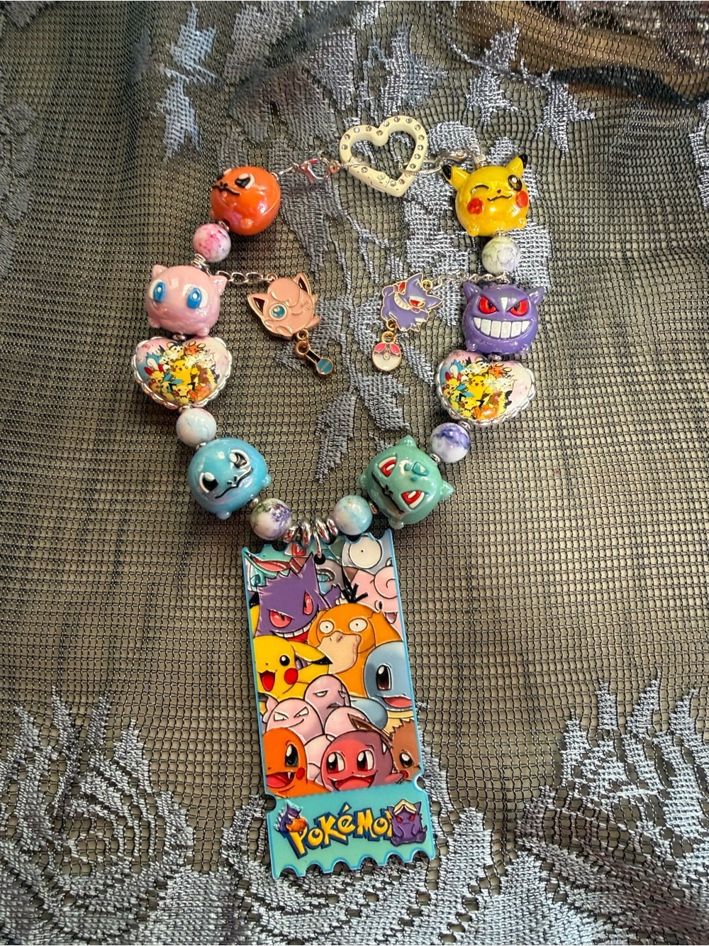 Pokémon Character Beaded Keychain